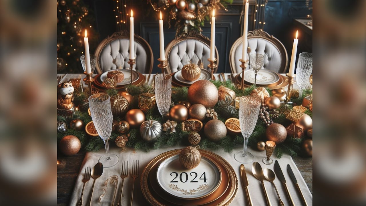 La decoración es un detalle especial para la cena de Año Nuevo.