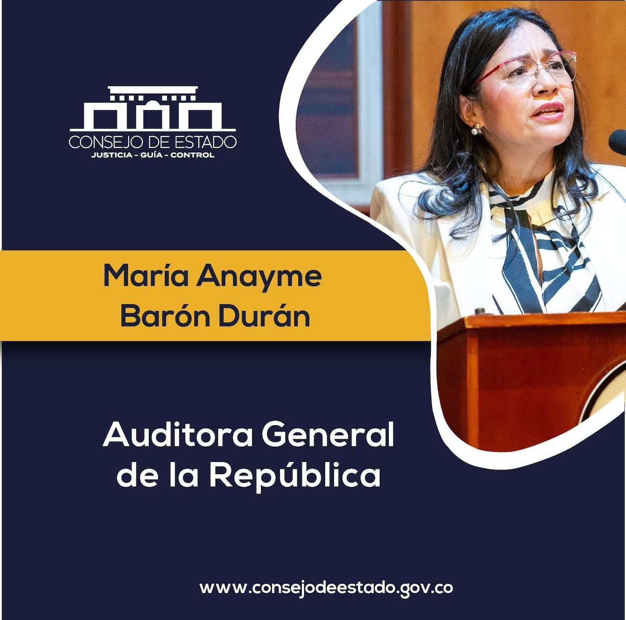 CONSEJO DE ESTADO ELEGIÓ A LA NUEVA AUDITORA GENERAL