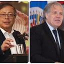 El presidente de Colombia, Gustavo Petro, y el secretario general de la OEA, Luis Almagro.