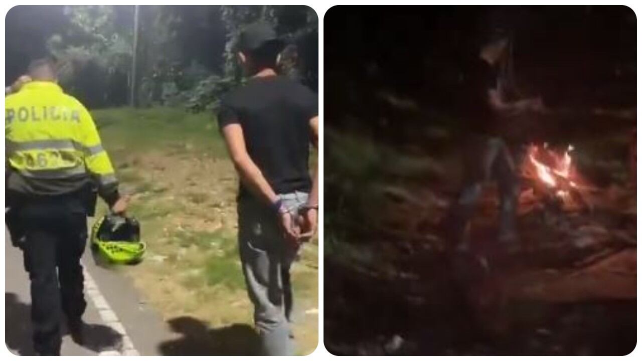 La fogata la inició a pocos metros del PMU liderado por el alcalde Carlos Fernando Galán