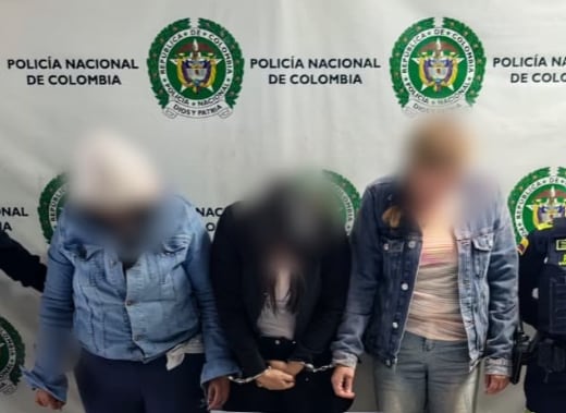 Las tres mujeres capturadas.