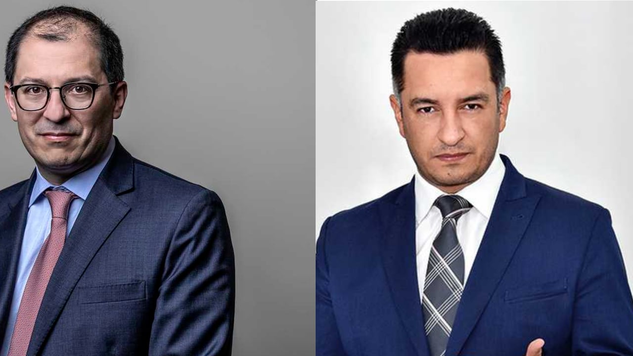 Francisco Barbosa, fiscal general de la Nación y Andrés Idárraga, secretario de Transparencia de la Presidencia de la República