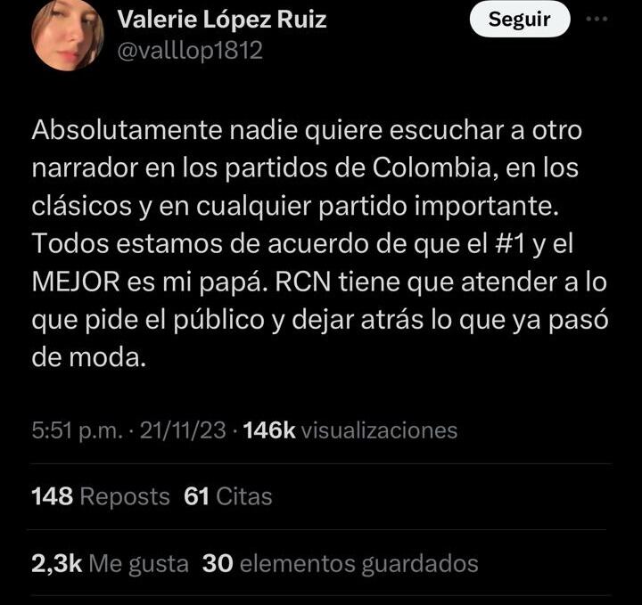 Trino de la hija de Eduardo Luis López