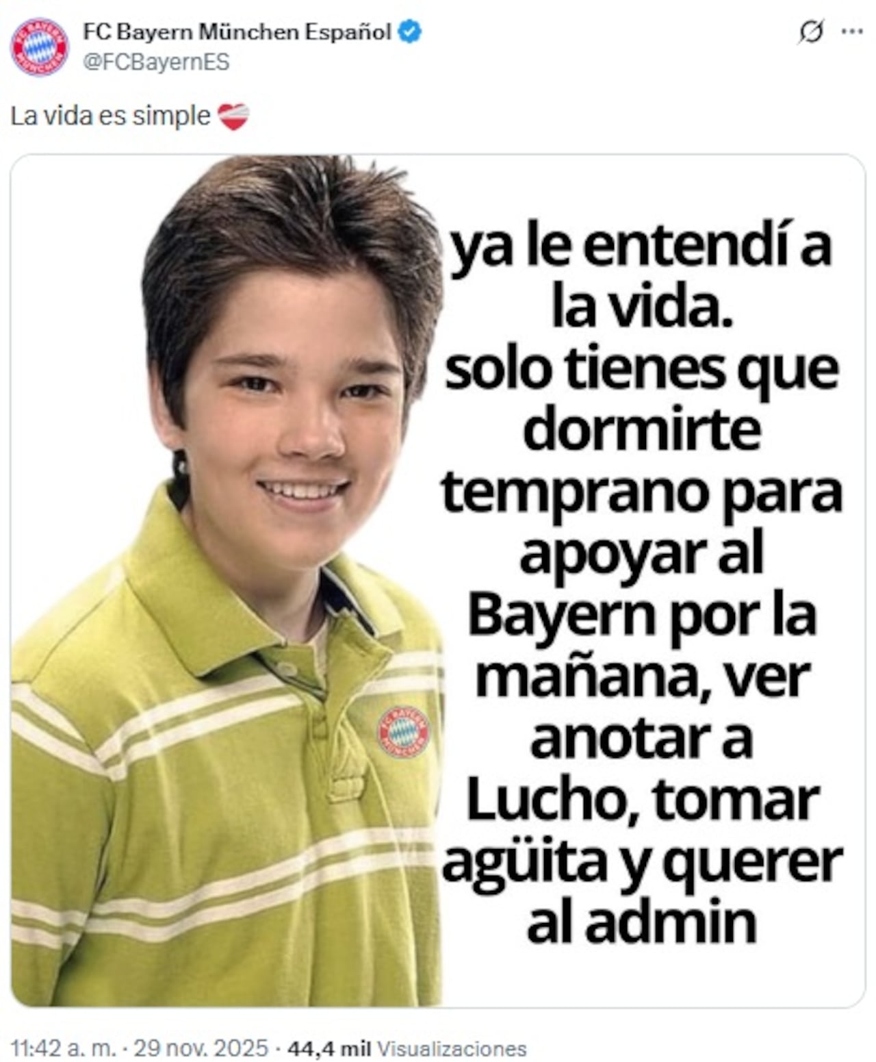 Pantallazo X: @FCBayernES