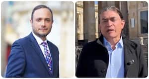 Alfredo Deluque, senador del Partido de la U, y Gustavo Bolívar, director de Prosperidad Social.