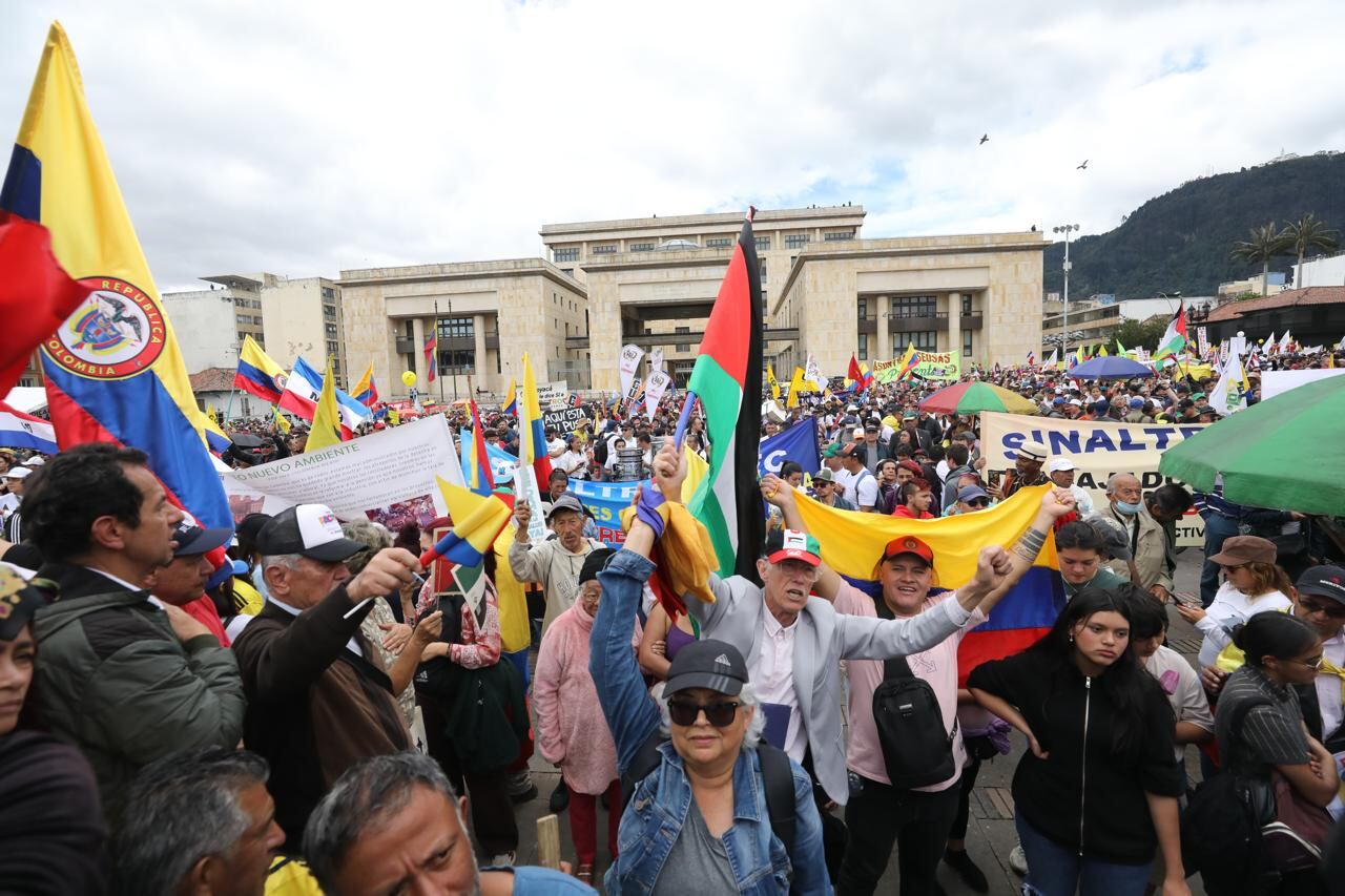 Marchas 1 de Mayo Día del Trabajo, Presidente Gustavo Petro en la Plaza de Bolívar