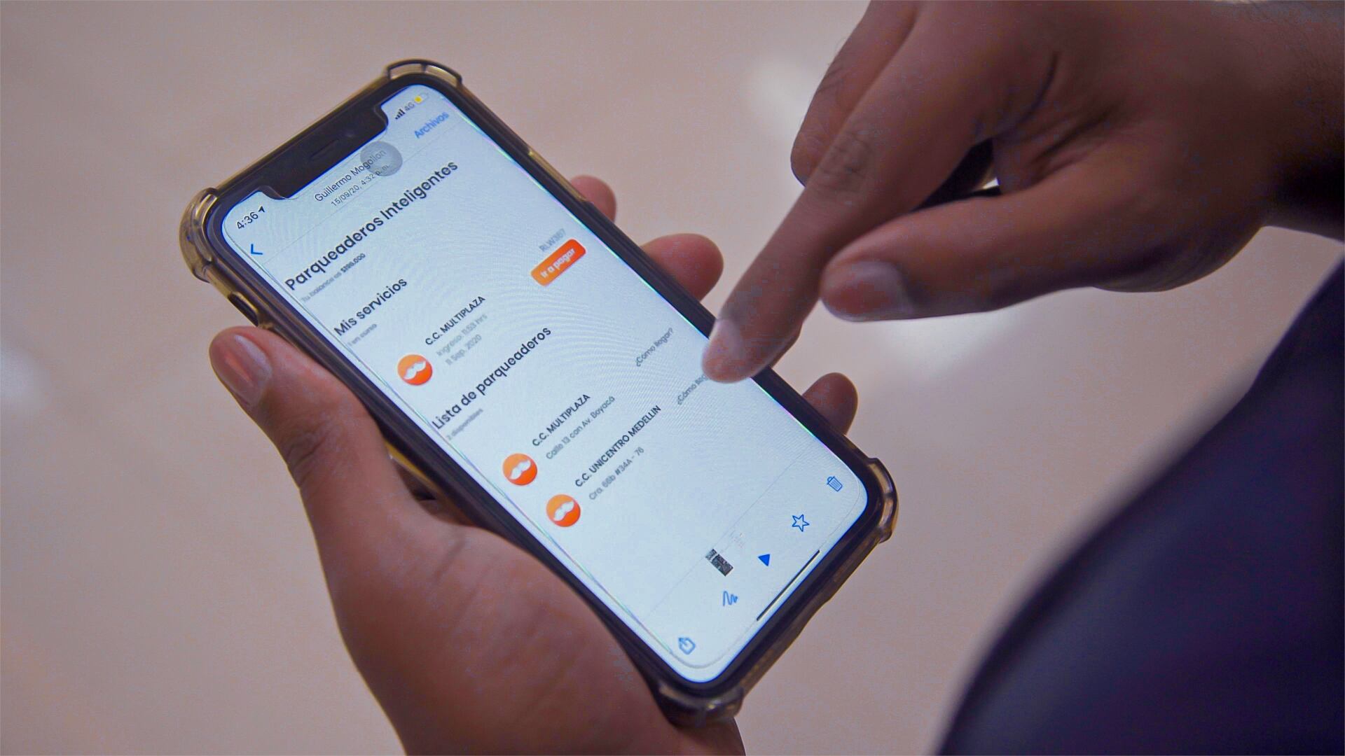 Parqueadero inteligente desde Rappi.