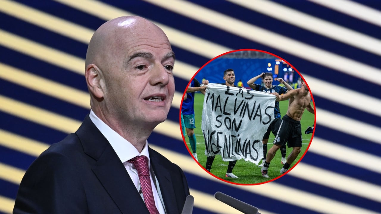 En Europa le piden a Gianni Infantino, presidente de la Fifa, llevar a cabo una investigación exhaustiva sobre el caso de la pancarta de Malvinas que mostraron jugadores argentinos.