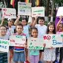 iños ambientalistas colombianos integrantes del movimiento ambiental 'Guardianes por la Vida'. Foto: Guardianes por la Vida vía DW.
