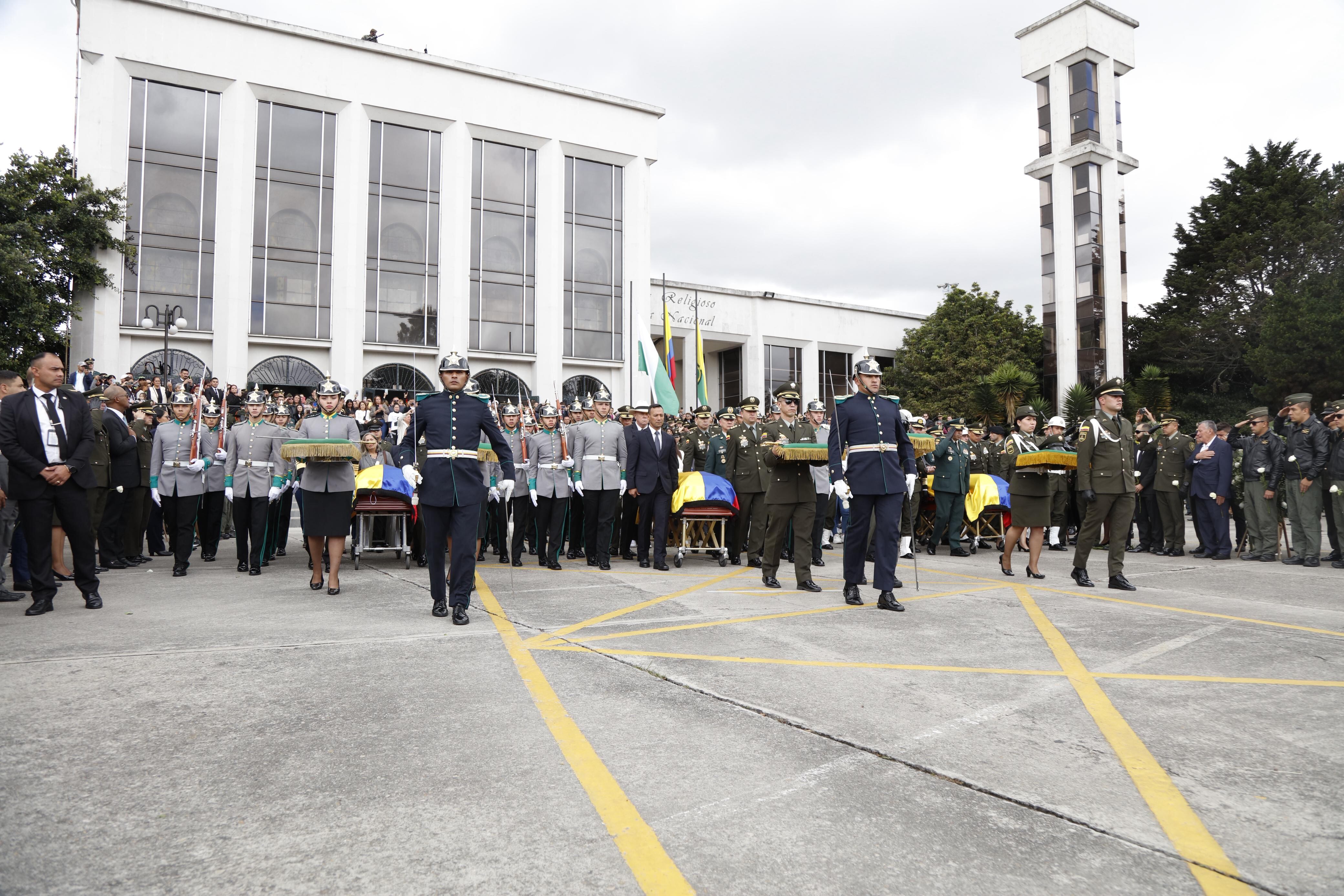 Exequias a Policías asesinados en Amalfi, Antioquia.