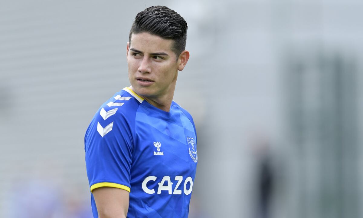 James Rodríguez en el Everton. Foto: Everton Oficial