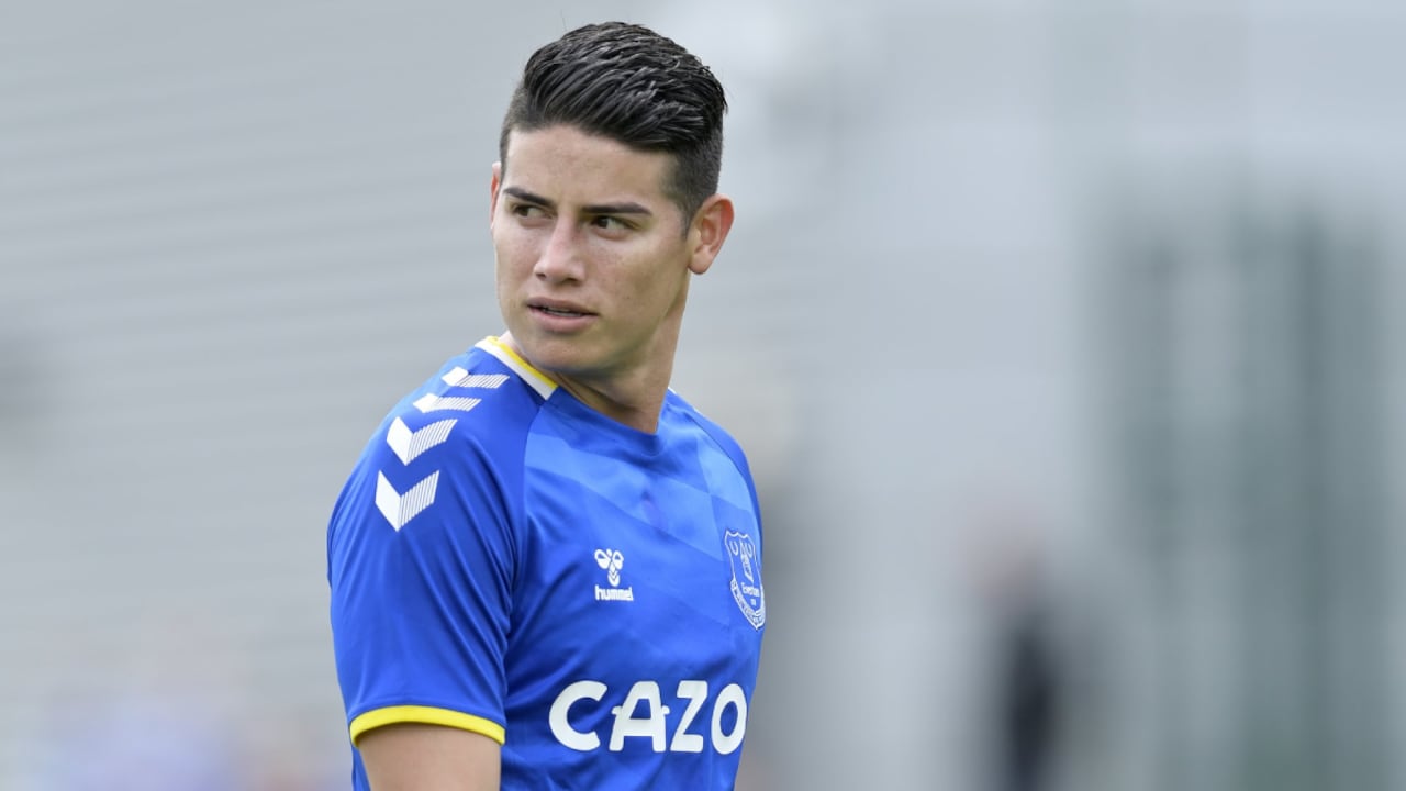 James Rodríguez en el Everton.
