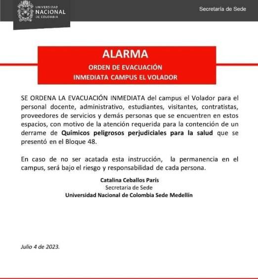 Este es el comunicado que emitieron desde la Universidad