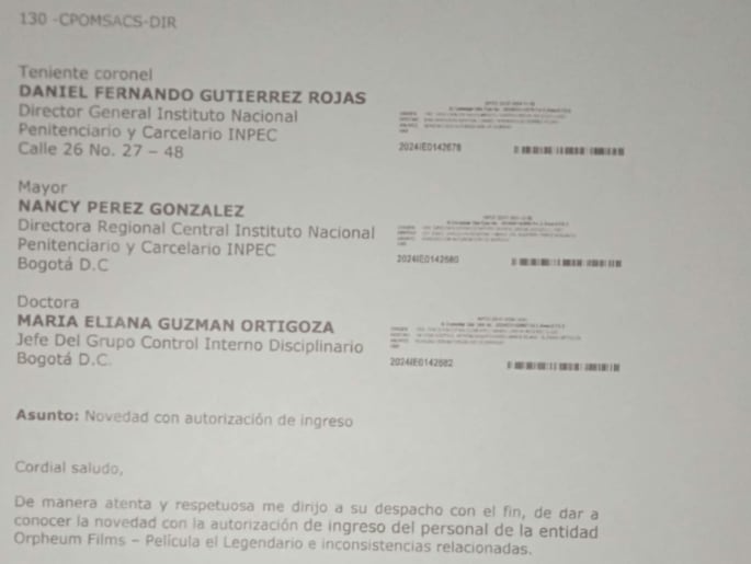 Documento del Inpec sobre las inconsistencias en la Colonia Agrícola de Acacías.
