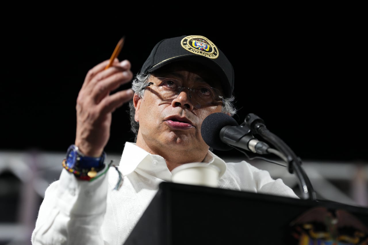 El presidente, Gustavo Petro, el 21 de noviembre de 2025, en Cali (Colombia)