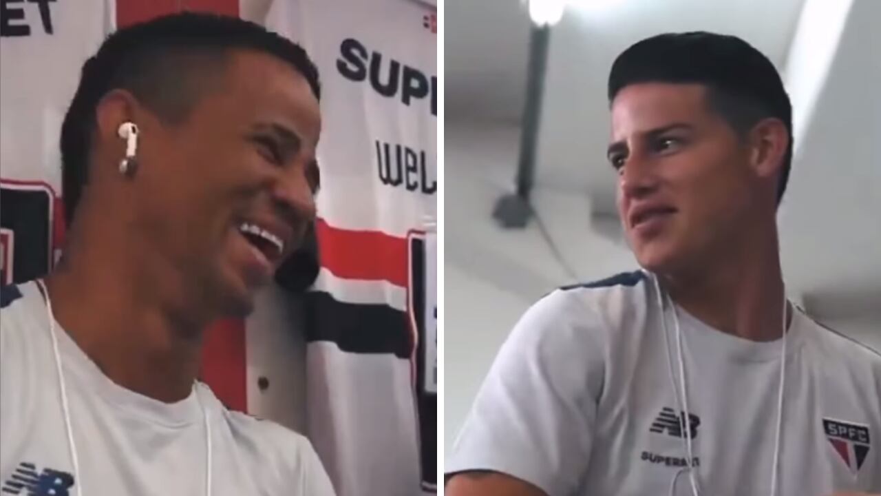 James Rodríguez causó momento gracioso en Sao Paulo