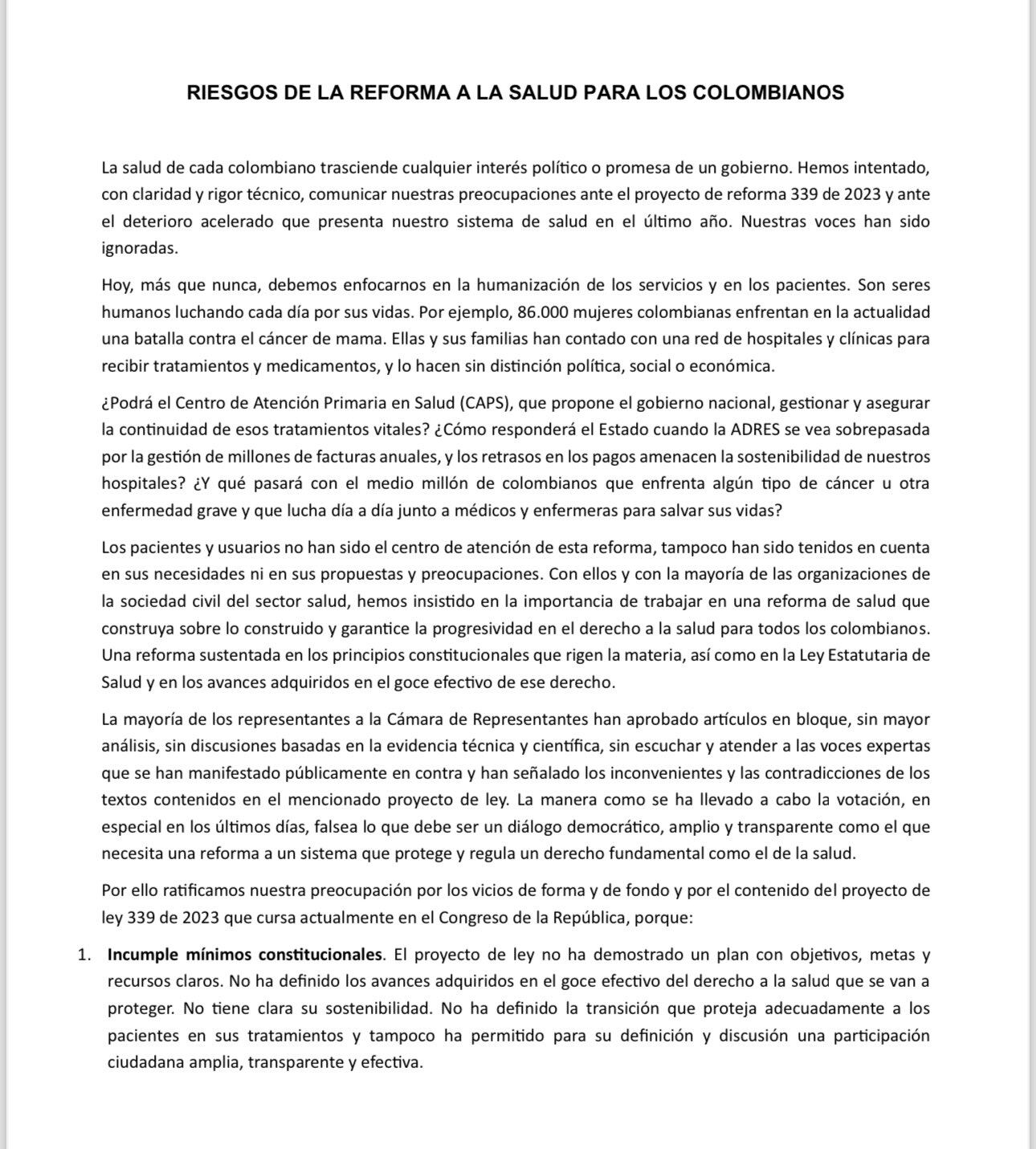 Documento 20 exministros de salud