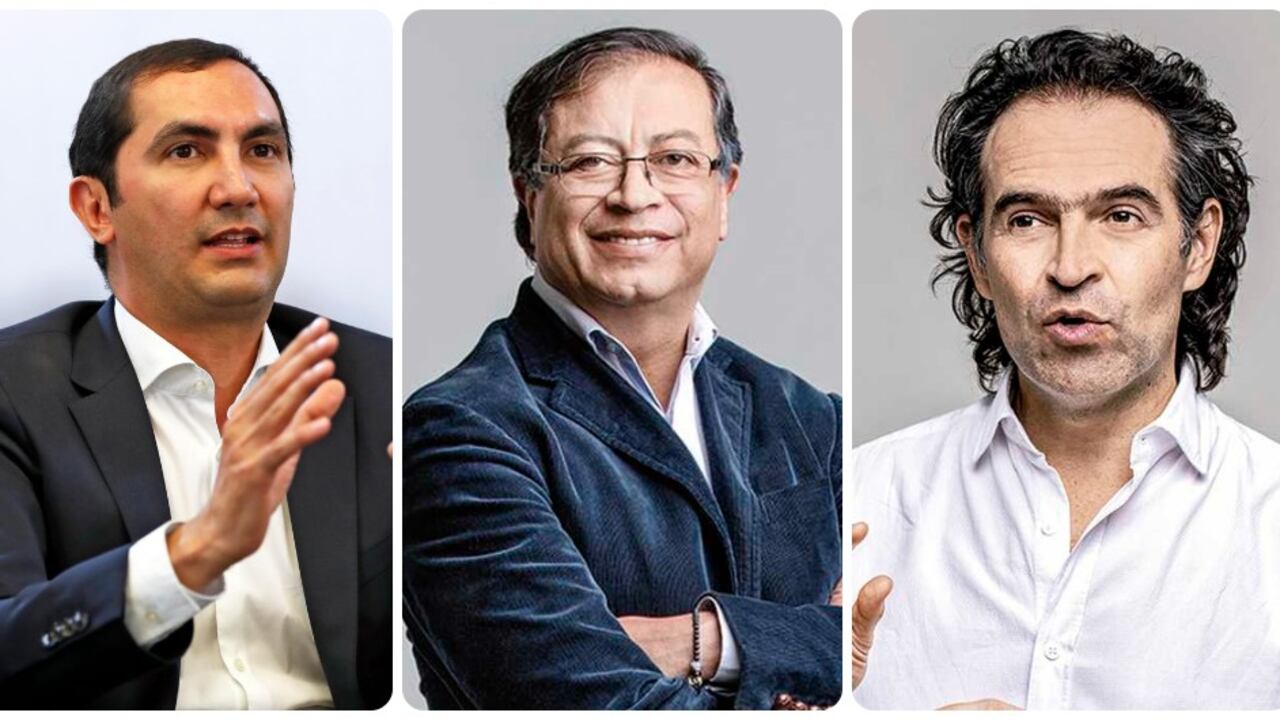 David Barguil, Gustavo Petro y Federico Gutiérrez