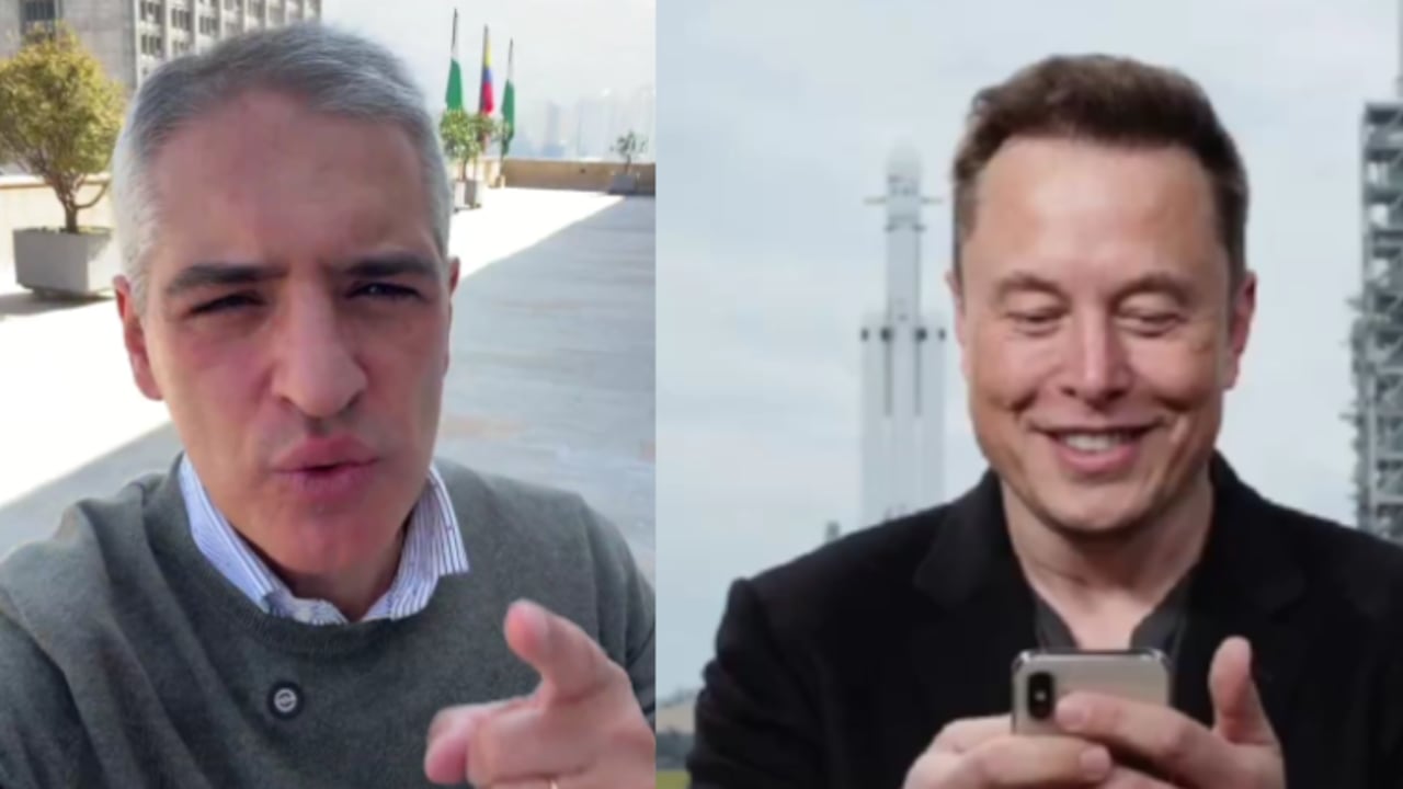 Andrés Julián Rendón, gobernador de Antioquia, y Elon Musk