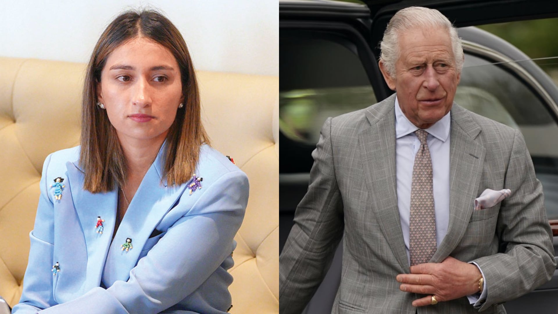 Laura Sarabia y el Rey Carlos III.