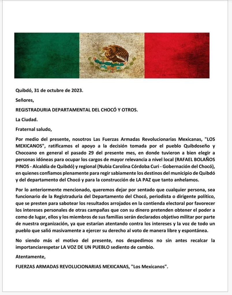 Panfleto de Los Mexicanos