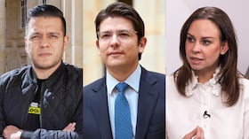 Jota Pe Hernández, Miguel Uribe Turbay y María Claudia Tarazona.