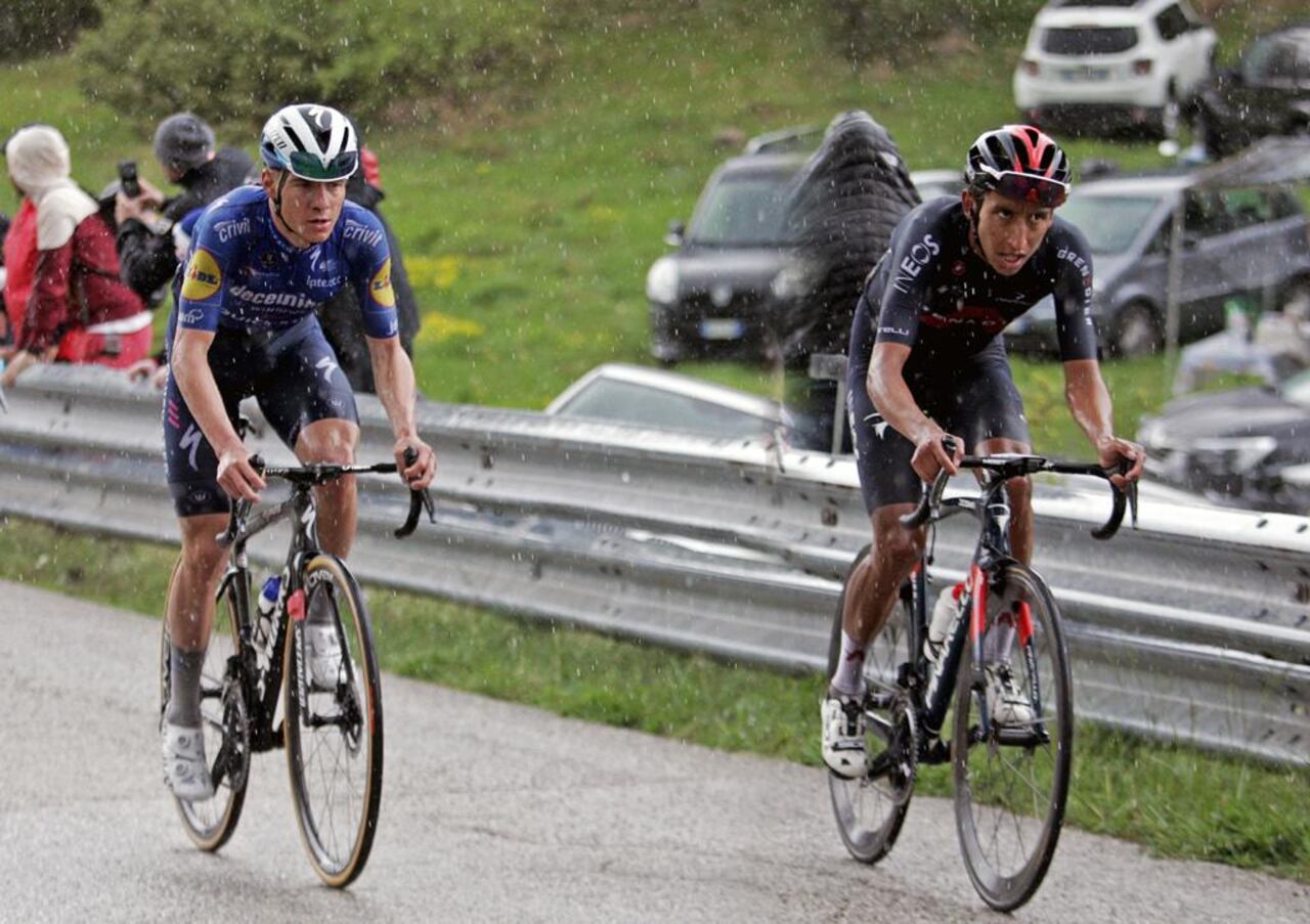 Remco Evenepoel y Egan Bernal. Giro de Italia 2021
