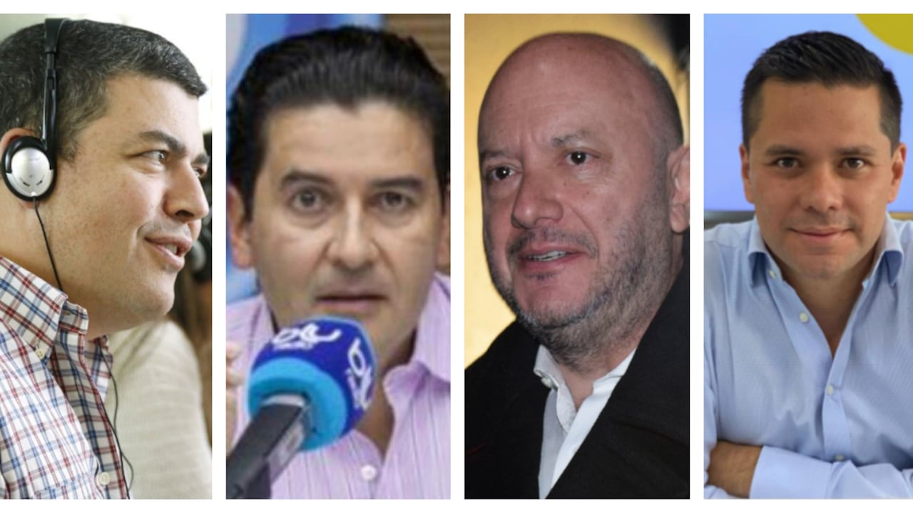 De izquierda a derecha: Gustavo Gómez, Néstor Morales, Julio Sánchez Cristo y Luis Carlos Vélez.