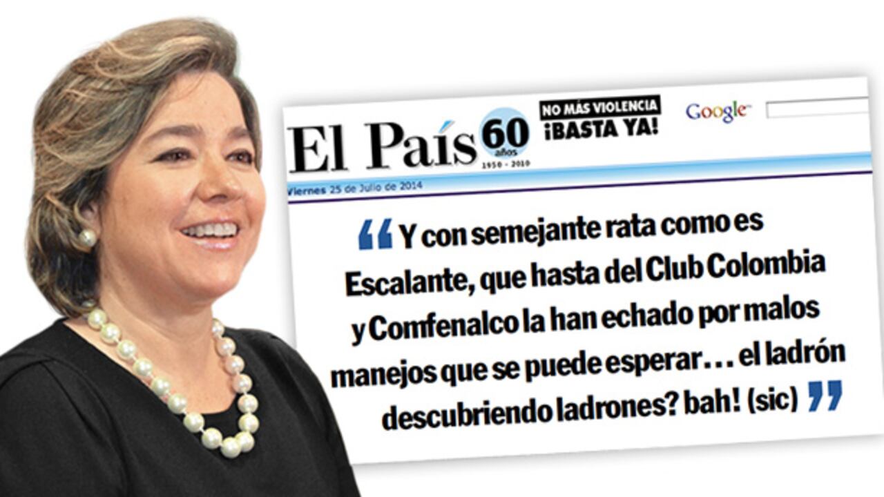 Gloria Lucía Escalante, quien para 2008 trabajaba en Emcali, decidió demandar al autor de un comentario ofensivo en su contra que fue puesto en una noticia de ‘El País’ de Cali.