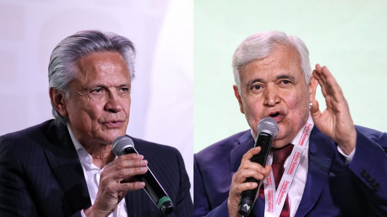 Ramiro Osorio, director general del Teatro Mayor Julio Mario Santo Domingo y Jorge Barón, presentador.