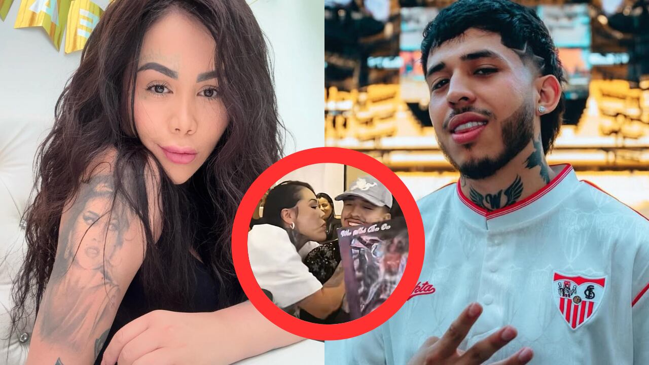 La exparticipante de 'La casa de los famosos 2025' intentó besar al 'streamer' en plena transmisión.