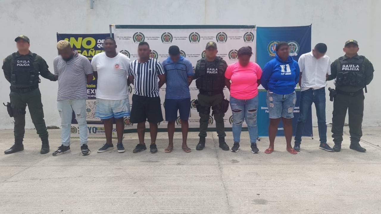 Capturados por extorsión en Cartagena.