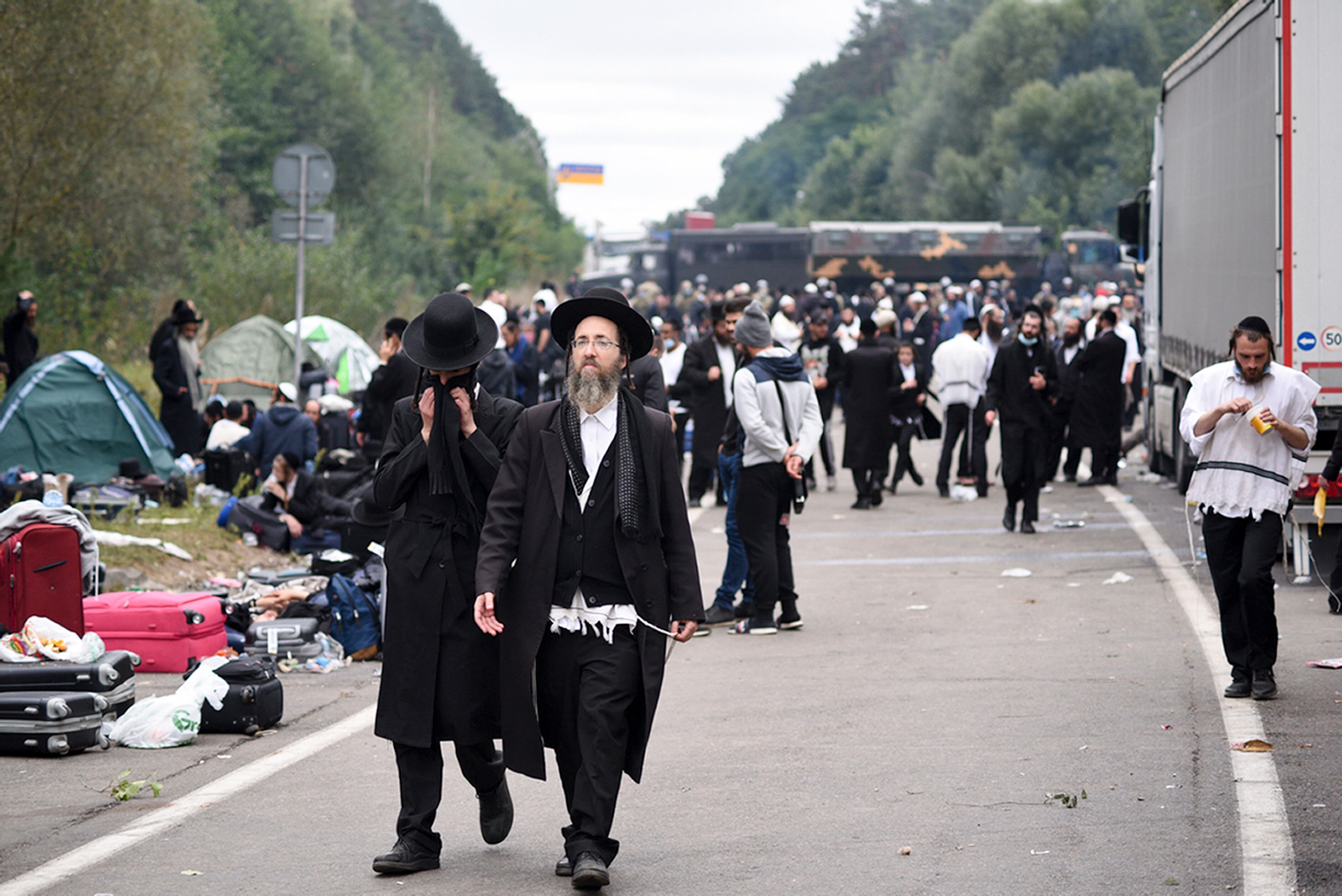 Ultra-Orthodox Jewish men pray ahead of the Jewish new year at the Western Wall, the holiest site where Jews can pray in Jerusalem's old city