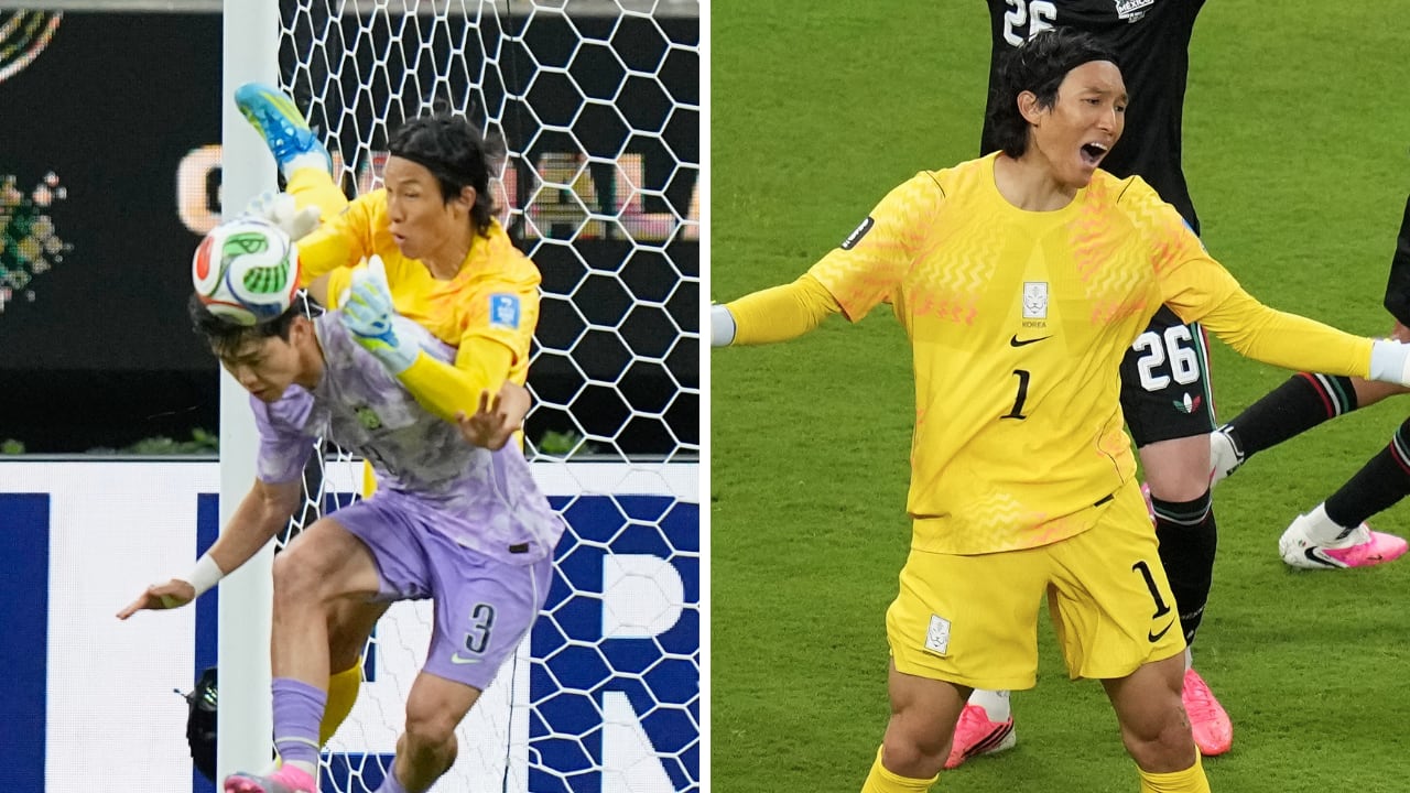 Kim Seung-Gyu, portero de Corea del Sur, dejó un error que México acabó aprovechando.