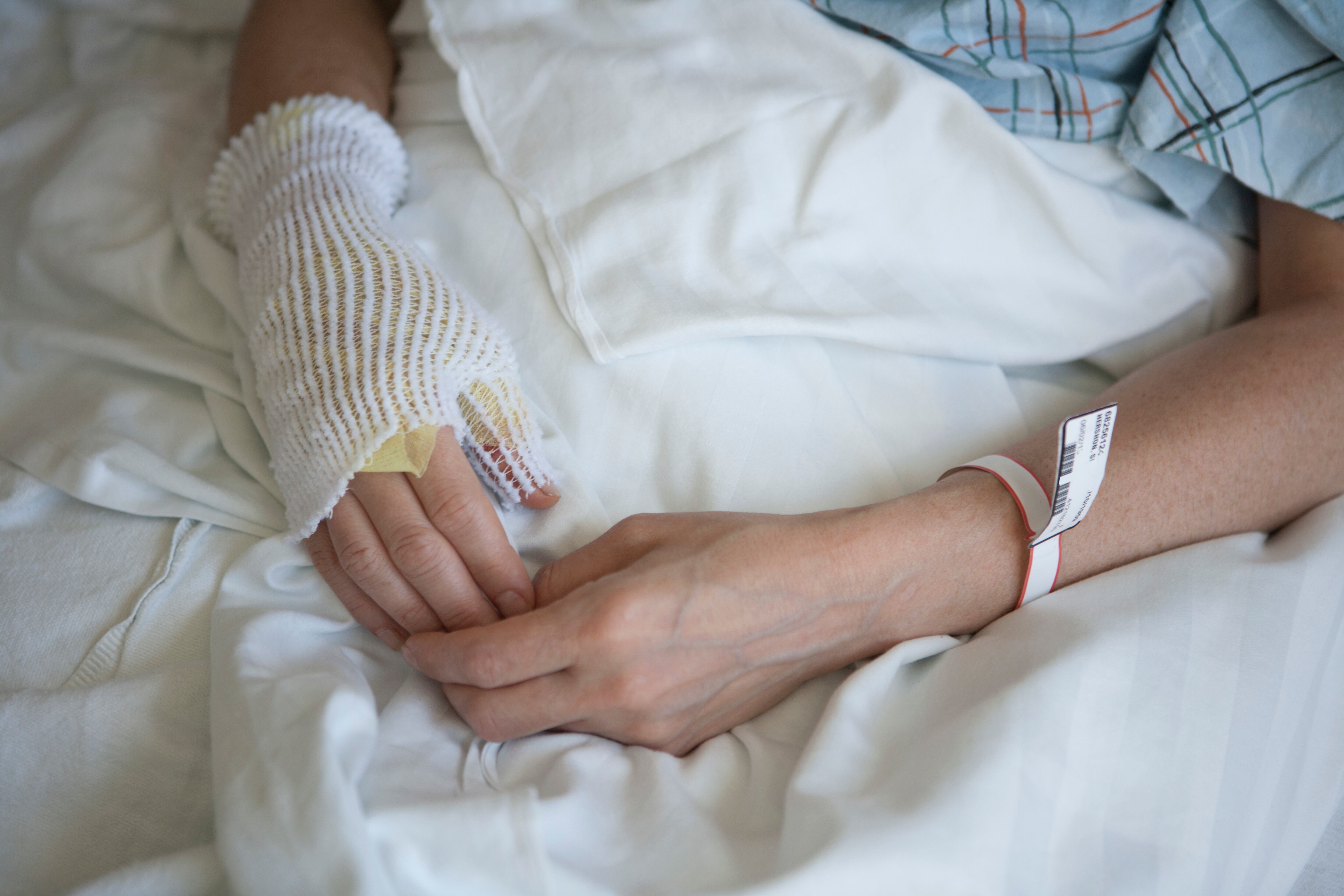 Persona con quemaduras