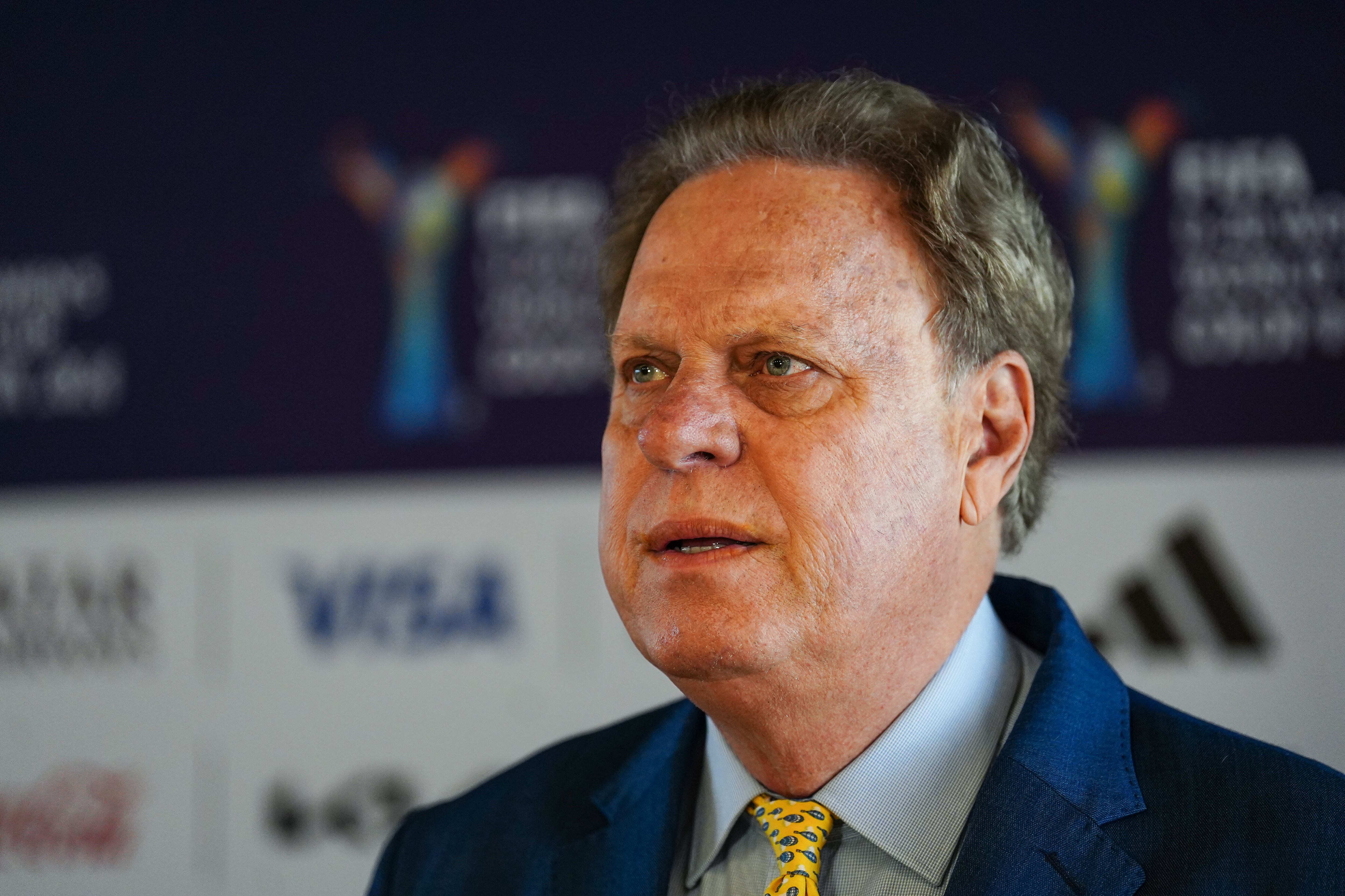 BOGOTA, COLOMBIA - JUNE 5: Ramon Jesurun, president of the FCF, during the draw for the FIFA U-20 Women's World Cup Colombia 2024 on June 5, 2024 in Bogota, Colombia. (Photo by Andres Rot - FIFA/FIFA via Getty Images)