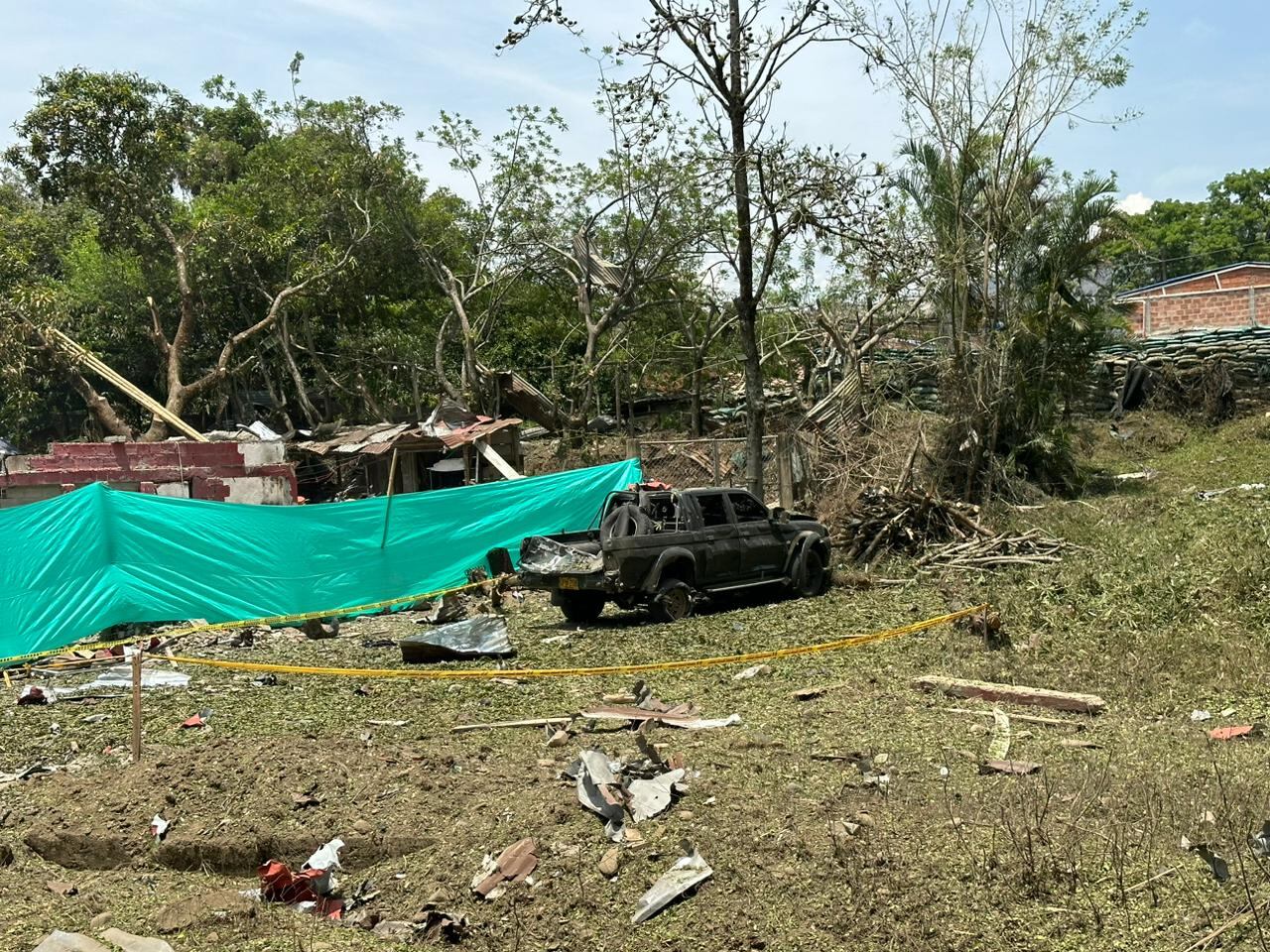 Carrobomba explotó en Timba, municipio de Buenos Aires, Cauca.