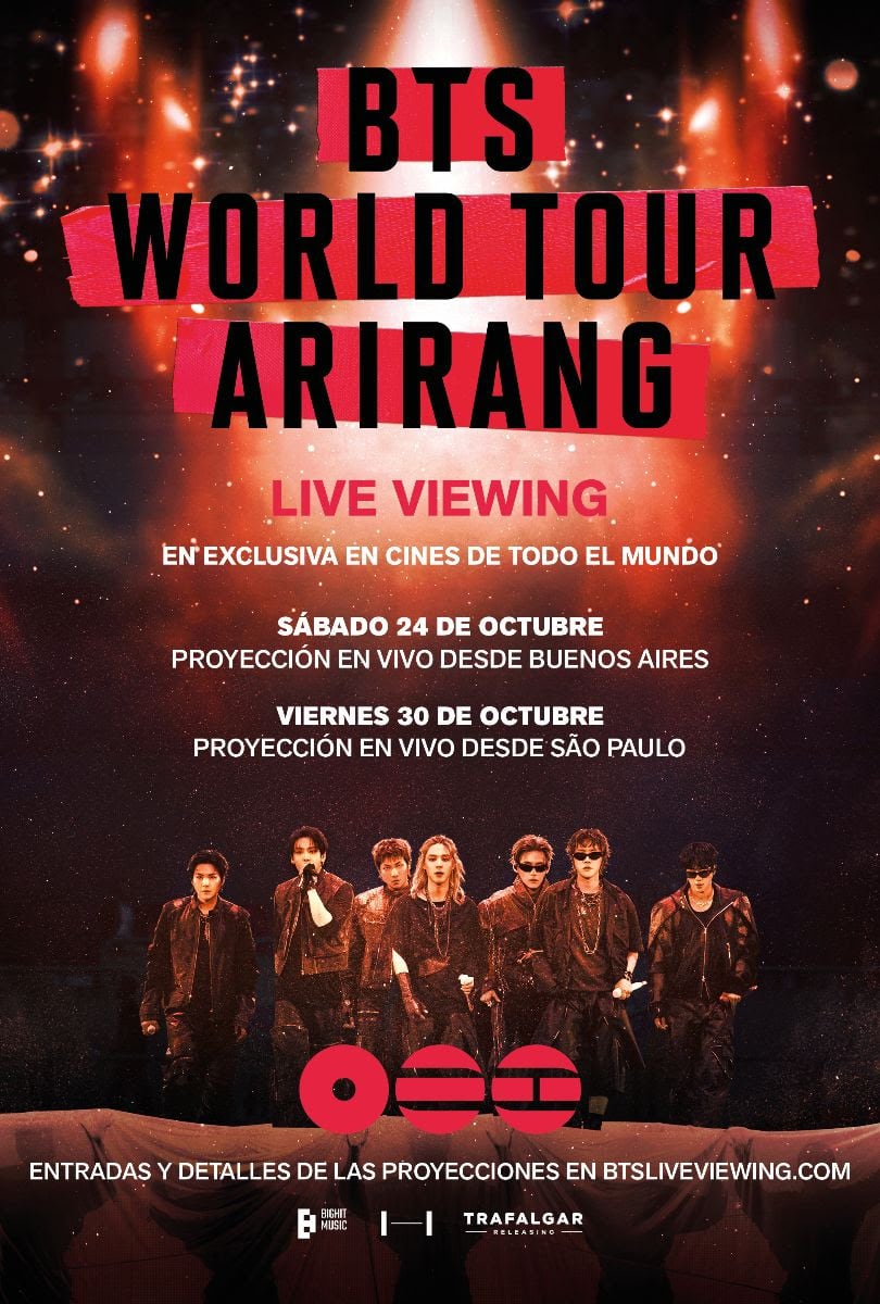 La primera transmisión en vivo de BTS desde Sudamérica llegará a cines de Colombia y el mundo este octubre.