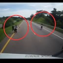 Conductores afirman que varios hombres se atraviesan en la vía.