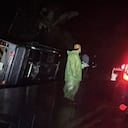 El accidente dejó 14 personas lesionadas.