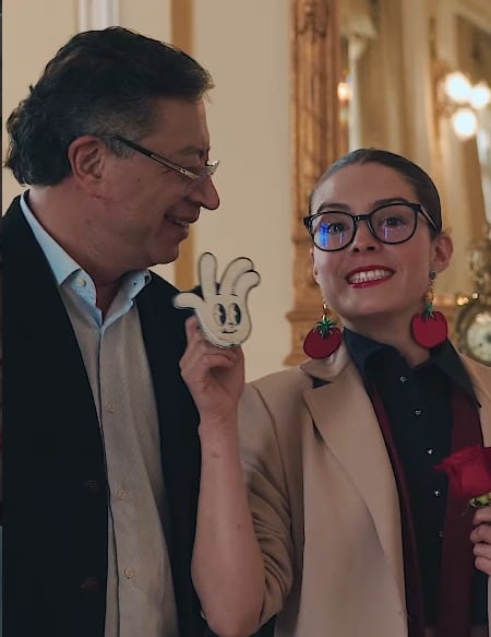 Gustavo Petro en entrevista con la creadora de contenido María Camila Fonseca, más conocida como Macafolla