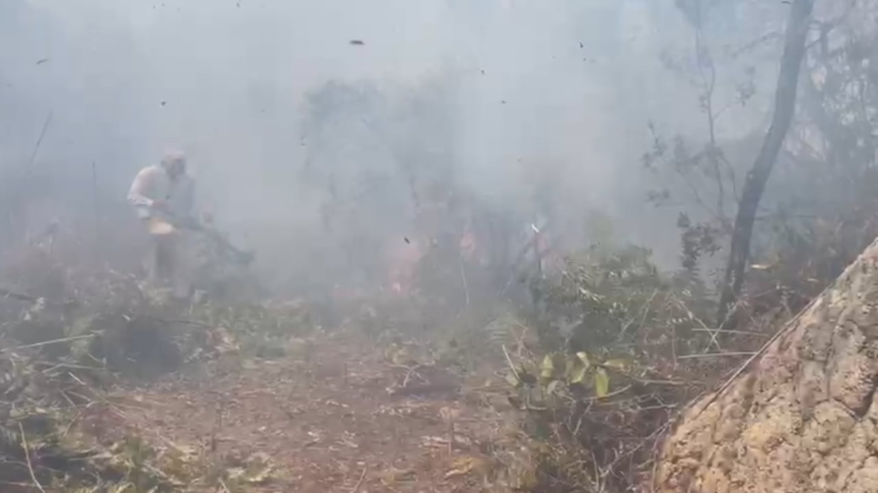 Incendio Vereda El Roble en Villa de Leyva