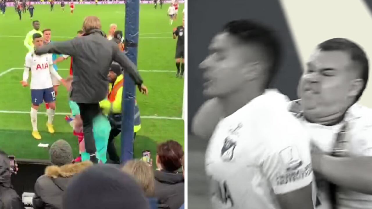 Ambos agresores invadieron el terreno de juego para golpear a los jugadores.