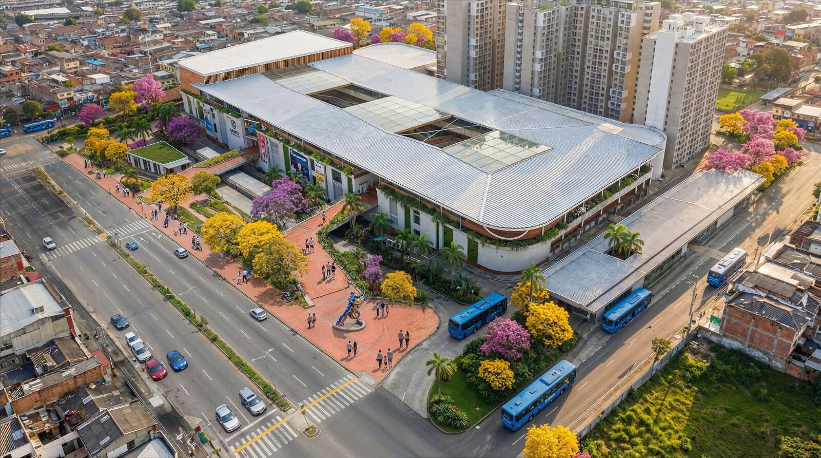 Render de la estación central del MIO