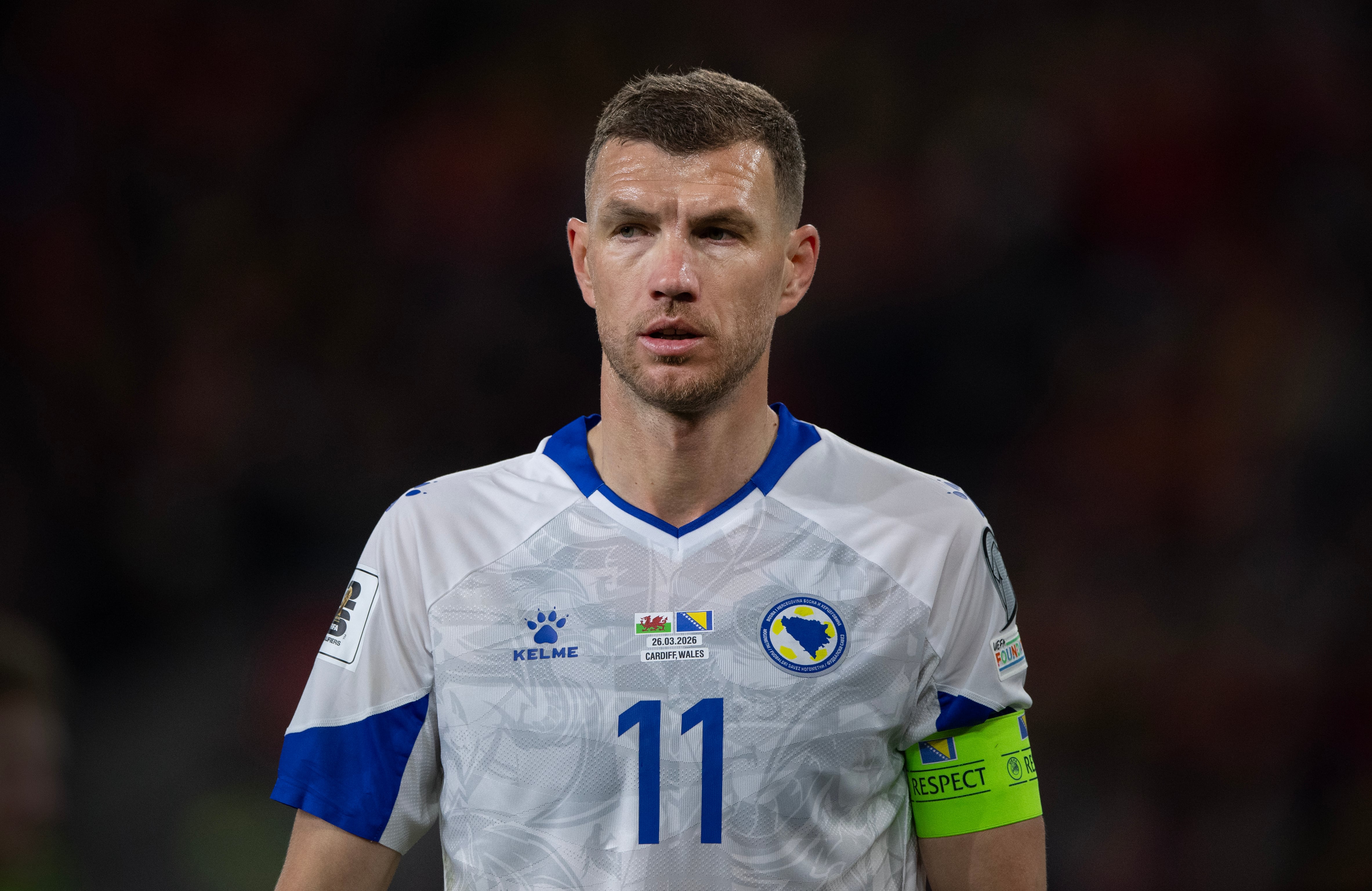 Edin Dzeko, la figura que quiere llevar a Bosnia y Herzegovina al Mundial 2026.