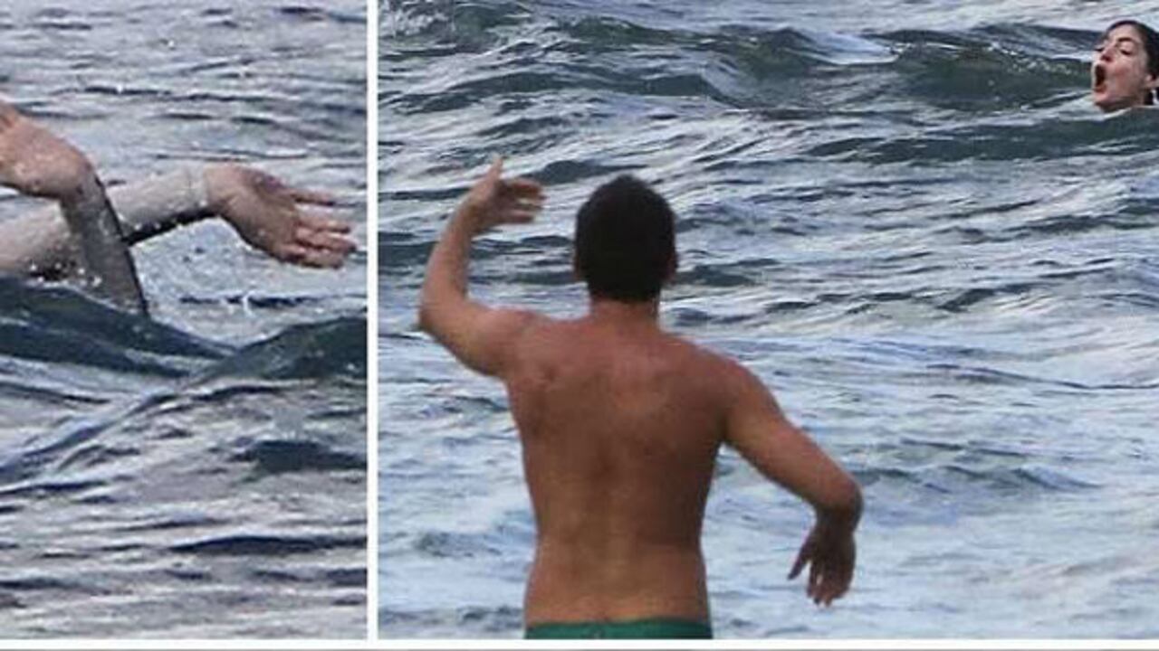 Un joven salvavidas tuvo que acudir a su rescate.