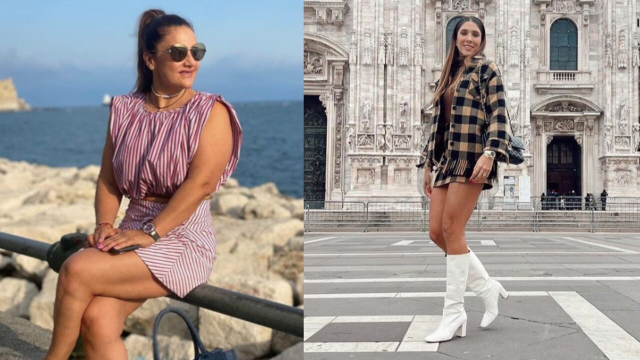 María del Pilar Rubio, madre de James Rodríguez, y Daniela Ospina.