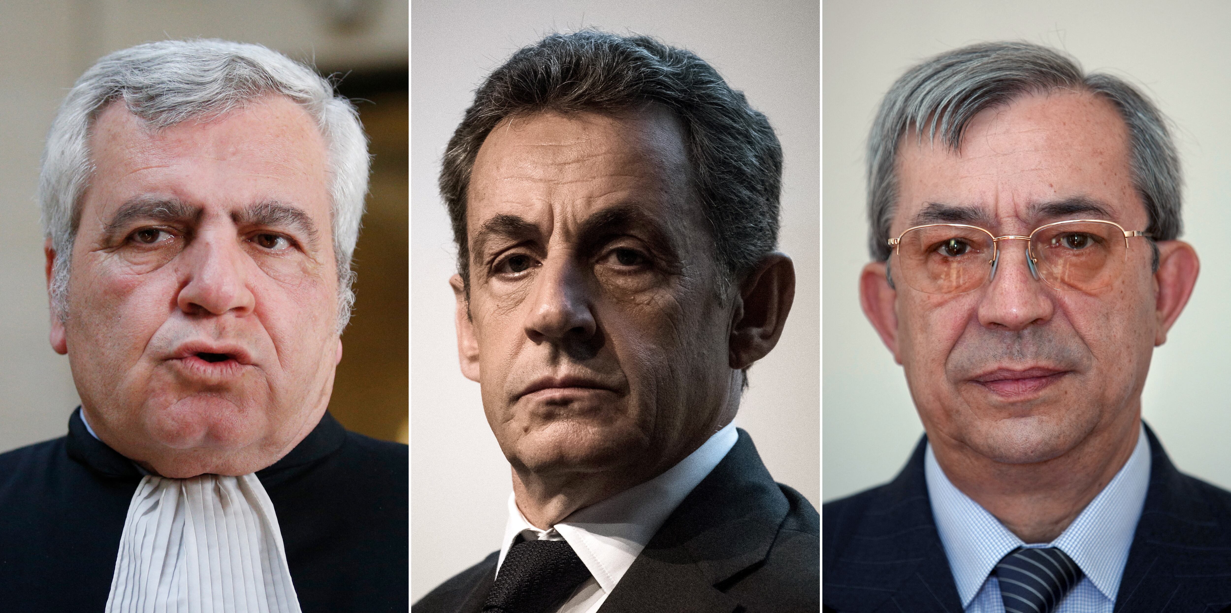 Una combinación de tres imágenes, tomadas el 18 de noviembre de 2020, muestra (deL) al abogado francés Thierry Herzog, al expresidente francés Nicolas Sarkozy y al juez francés Gilbert Azibert. El 18 de diciembre de 2024, el máximo tribunal de apelaciones de Francia confirmó un veredicto contra el expresidente Nicolas Sarkozy