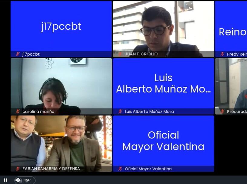 Fabián Sanabria en audiencia preparatoria de juicio.