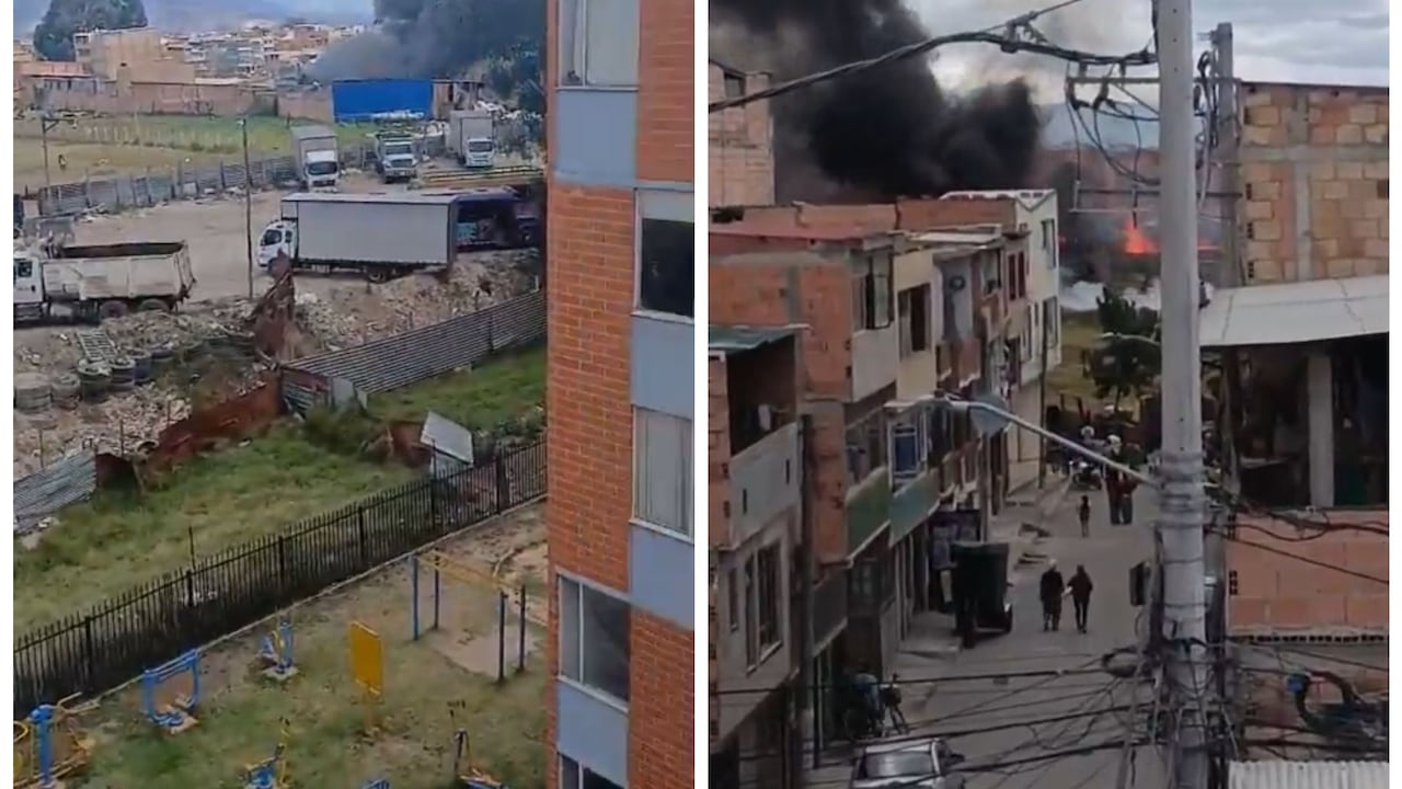 Incendio en Bosa durante el viernes 28 de agosto.